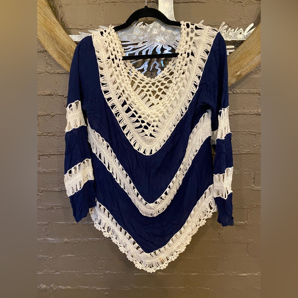 💁🏼‍♀️ Crochet Mix ADORABLE-Southern Belle Style-Blouse